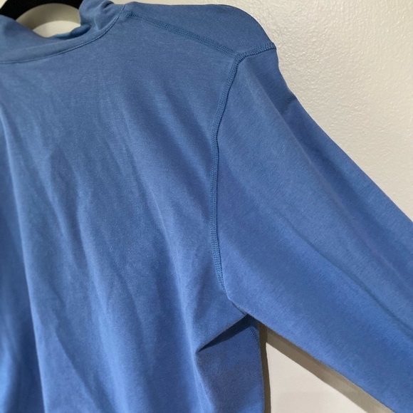 Lands’ End Quarter Zip Pull Over Blue - Picture 6 of 7